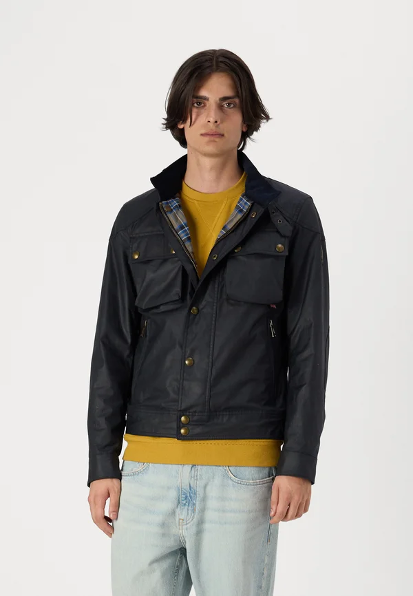 RACEMASTER JACKET - Kunstlederjacke - dark navy