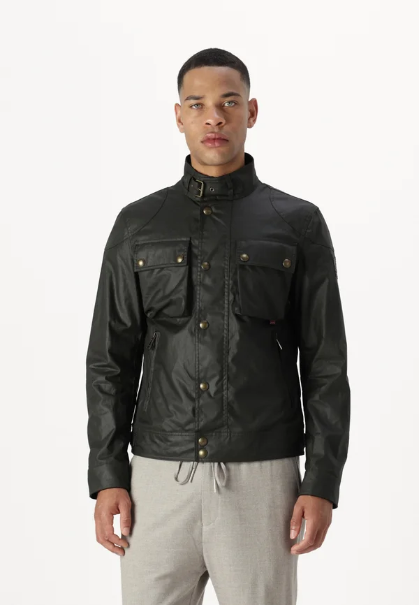 RACEMASTER JACKET - Kunstlederjacke - faded olive