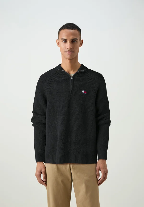 RAGLAN BADGE - Strickpullover - black