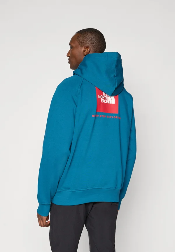 RAGLAN BOX HOODIE - Kapuzenpullover - mineral ink/red