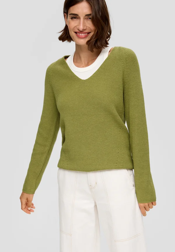 RAGLAN ÄRMELN - Strickpullover - guacamole