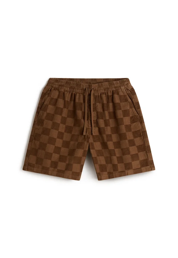 RANGE CHECKBRD CORD LOOSE  - Shorts - sepia