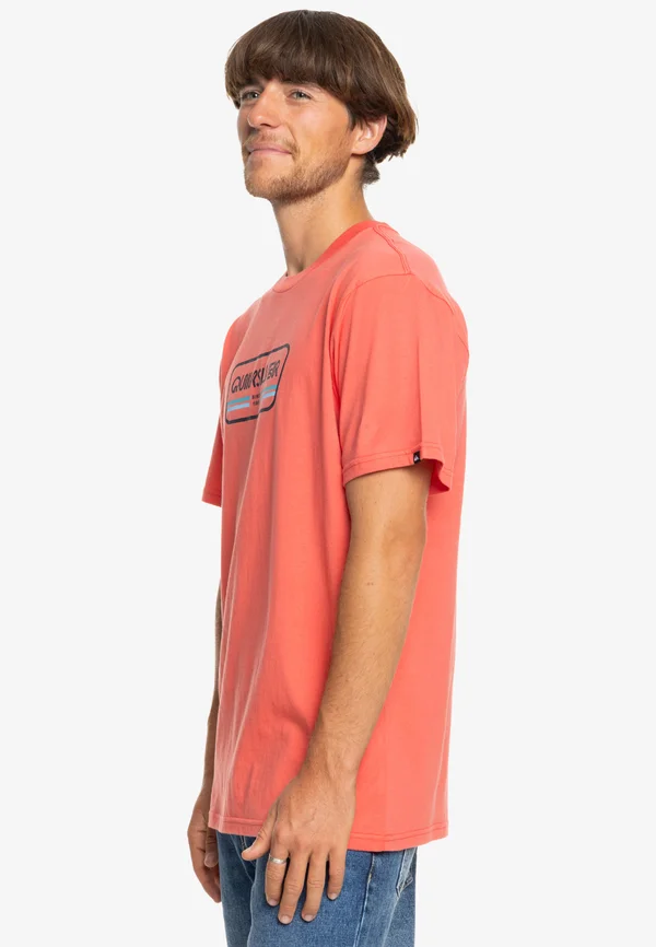 RANGE LIFE FRONT SS - T-Shirt print - spiced coral
