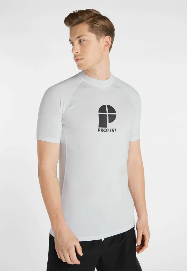 RASHGUARD SHORT SLEEVE - T-Shirt print - white