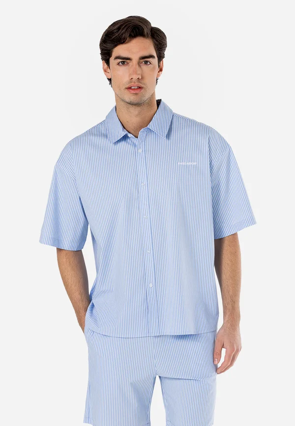 RATON SHORTSLEEVE UNISEX - Hemdbluse - spring blue/white