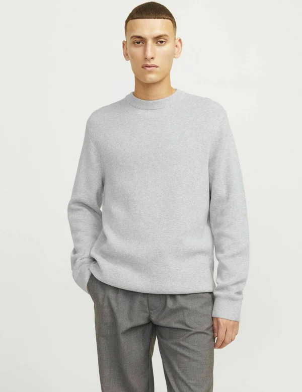 RBLAMILANO CREW NECK - Strickpullover - light grey melange