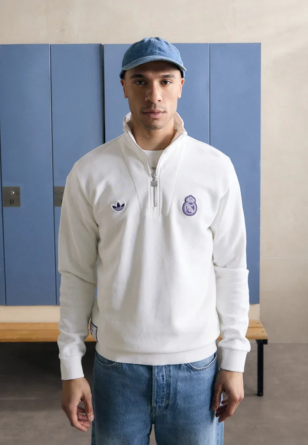 REAL MADRID ICON HALF ZIP - Vereinsmannschaften - white