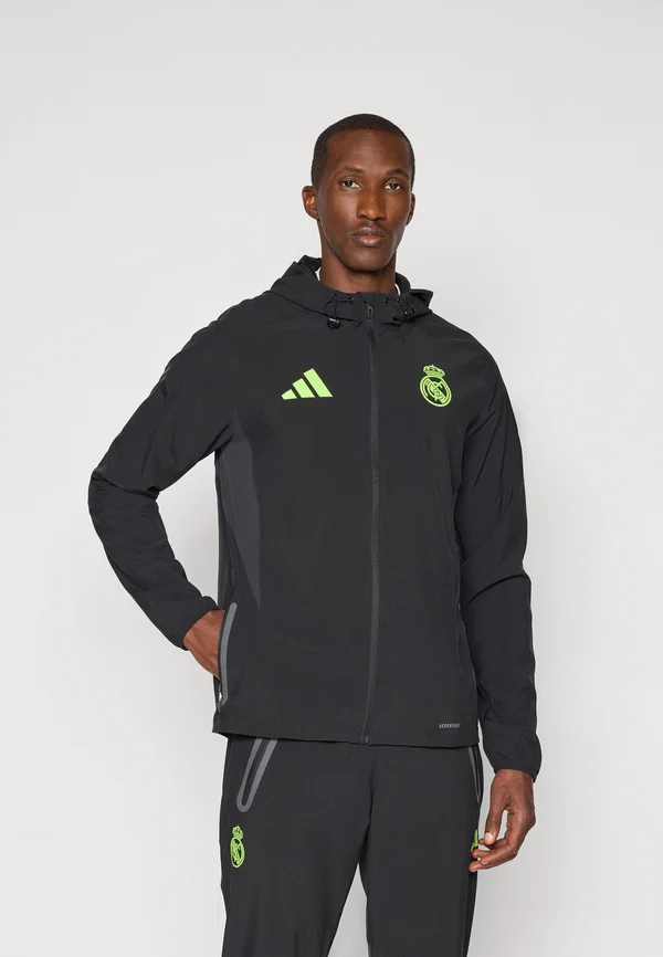 REAL MADRID TIRO25 PRO VIS TECH TRAVEL JACKET - Vereinsmannschaften - black/lucid lemon