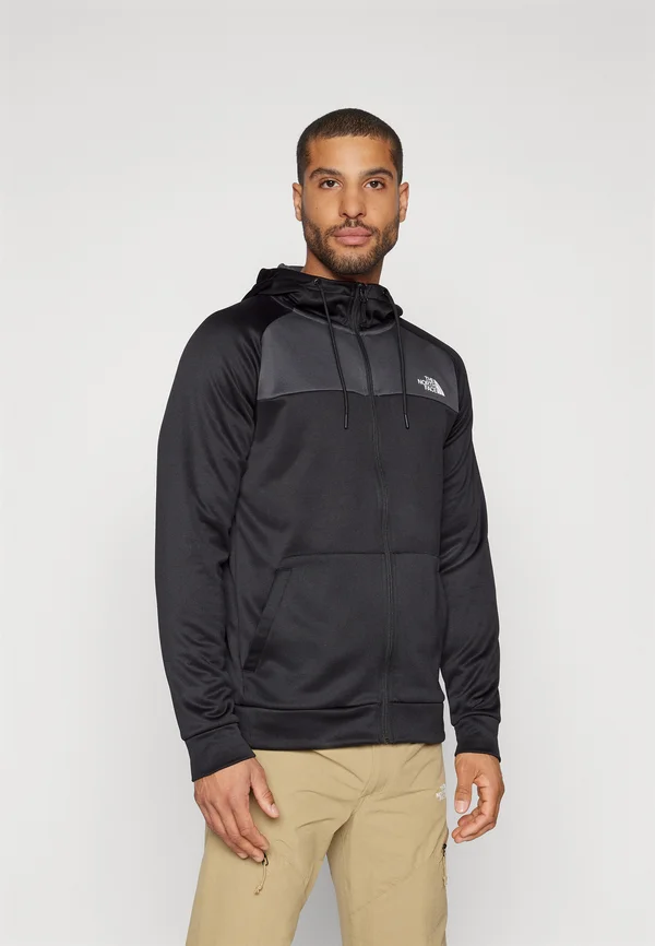 REAXION FULL ZIP HOODIE - Sweatjacke - black/asphalt grey