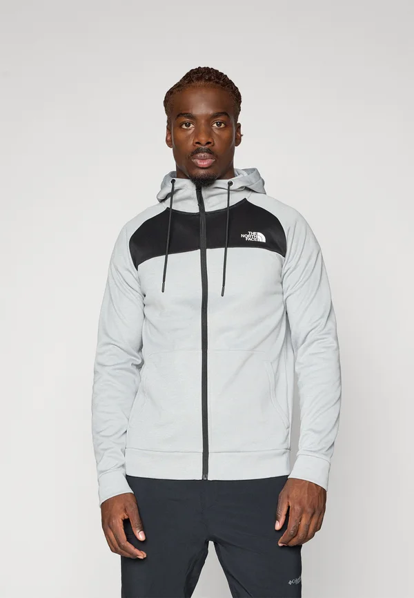 REAXION FULL ZIP HOODIE - Sweatjacke - high rise grey/light heather/black