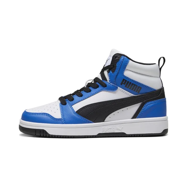 REBOUND V6 MID JR  - Sneaker high - puma white-puma black-racing blue