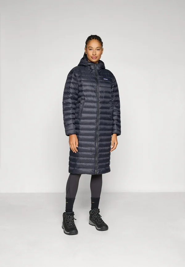 RECYCLED SWEATER PARKA - Daunenmantel - black