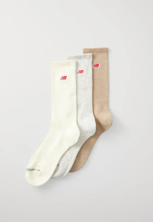 RED PATCH LOGO CREW UNISEX 3 PACK - Socken - beige/white/light grey