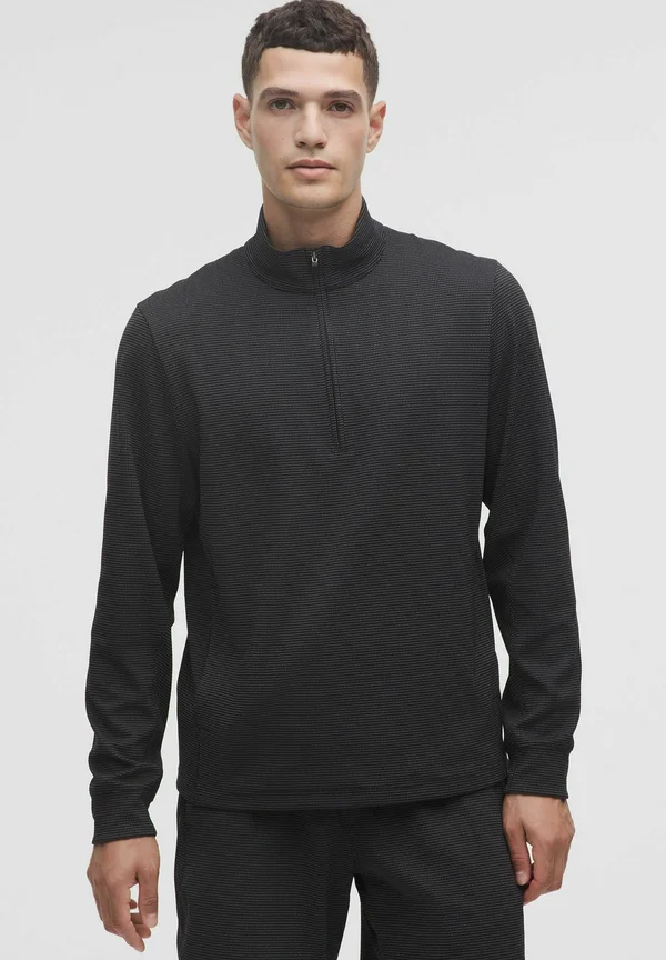 REFLECTIVE KNIT RUNNING HALF ZIP - Langarmshirt - white black