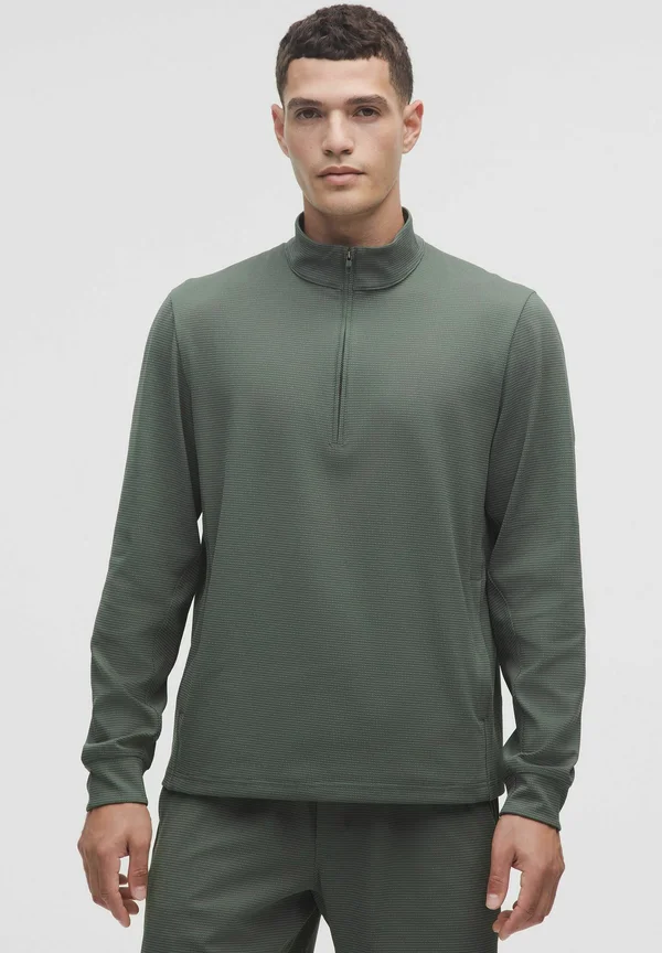 REFLECTIVE KNIT RUNNING HALF ZIP - Langarmshirt - white palm deco