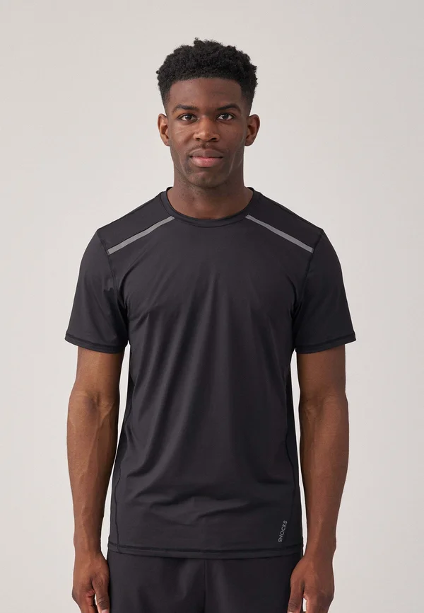 REFLEXSTREIFEN  - Sport T-Shirt - schwarz