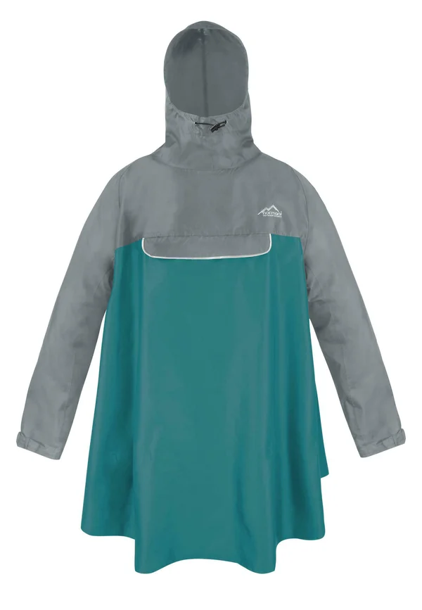 REGENPONCHO - Parka - grau petrol