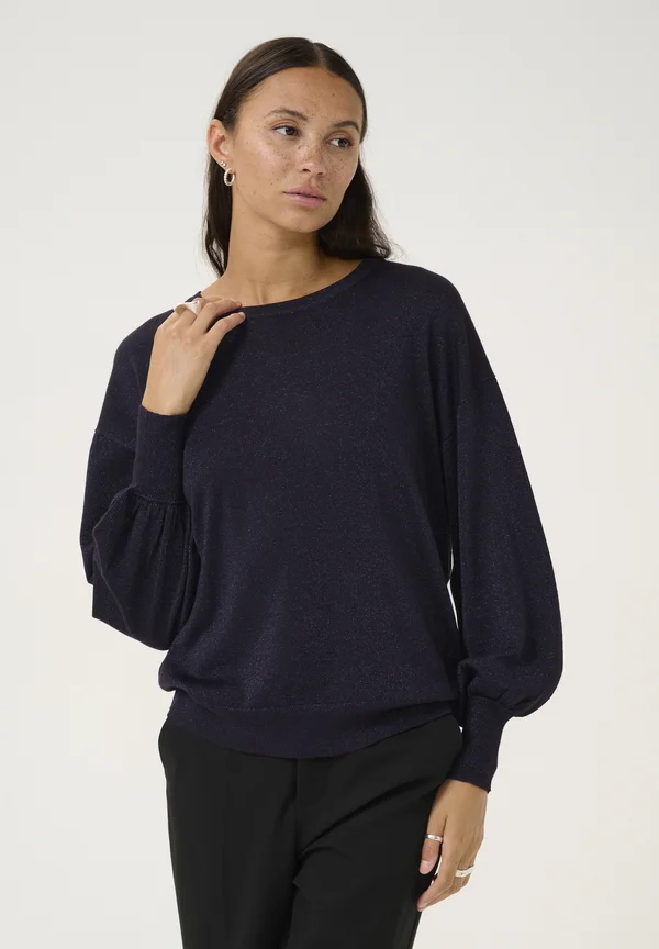 REGINA O-NECK - Strickpullover - dawn purple