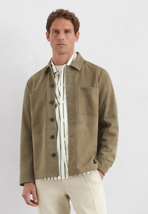 REGULAR AUS SOFTE - Lederjacke - coffee beans