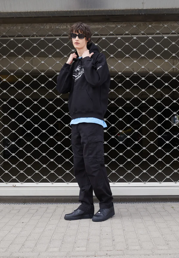 REGULAR CARGO PANT MORAGA - Cargohose - black garment