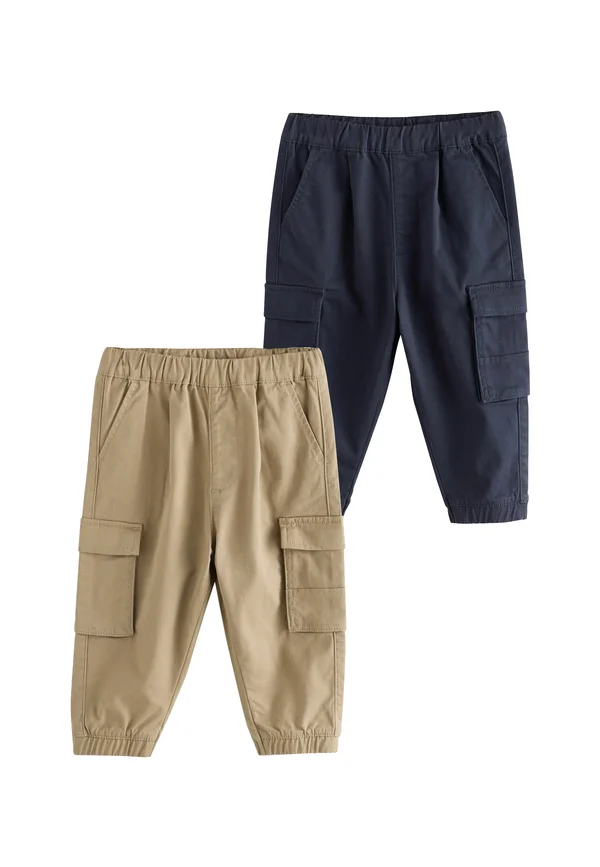 REGULAR FIT - 2 PACK  - Cargohose - tan navy