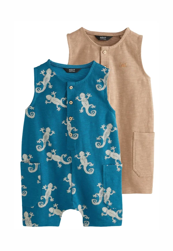 REGULAR FIT - 2 PACK - Jumpsuit - teal blue printed brown