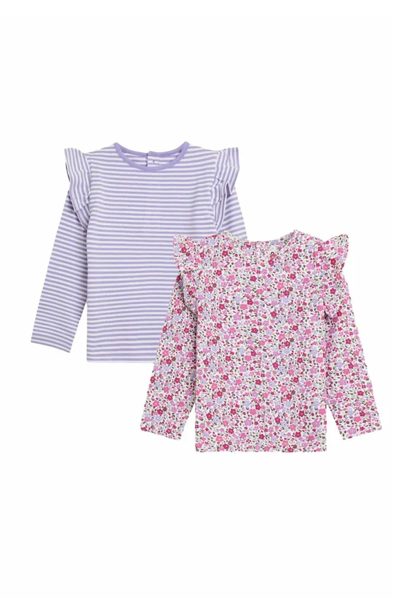 REGULAR FIT - 2-PACK - Langarmshirt - purple