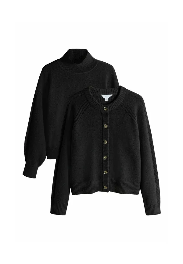 REGULAR FIT - 2 PACK - Strickpullover - black cable