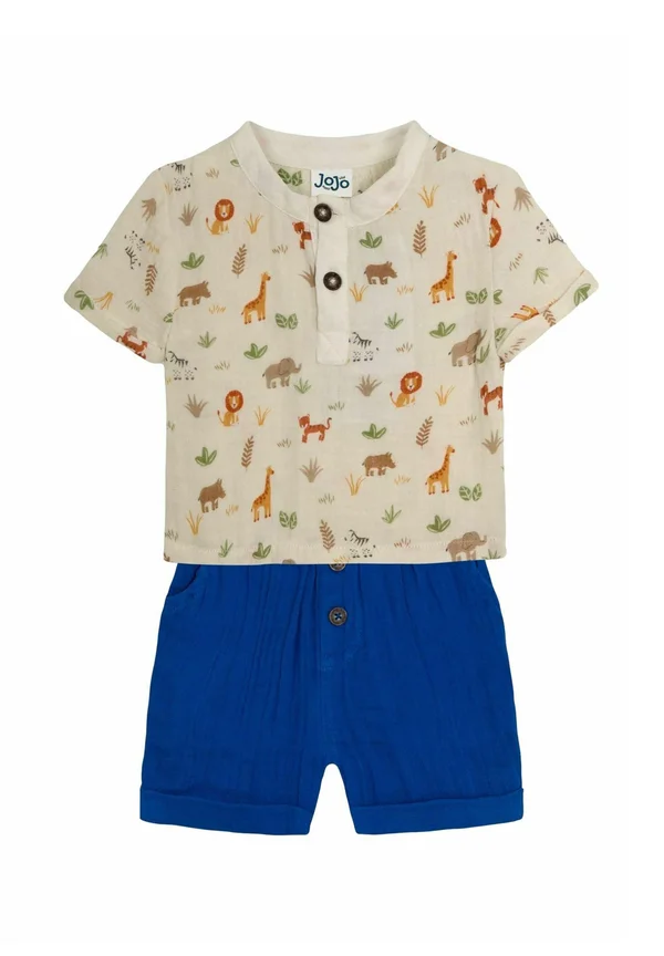REGULAR FIT - 2-PIECE CHEESE SET - Shorts - ecru safari friends