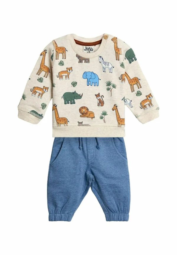REGULAR FIT - 2-PIECE SAFARI JOGGERS SET - Trainingsanzug - natural