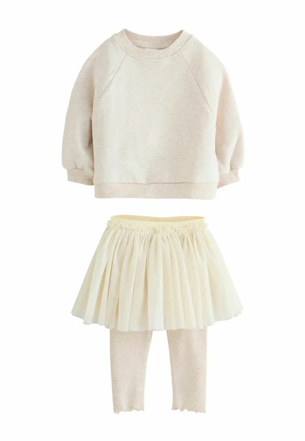 REGULAR FIT 2 PIECE SET - Faltenrock - neutral