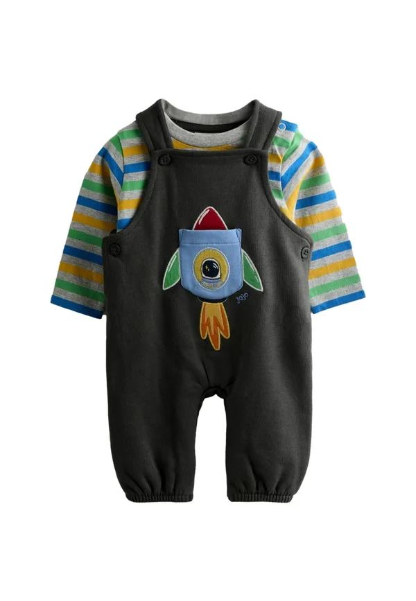 REGULAR FIT - 2-PIECE SET - Latzhose - charcoal grey rocket