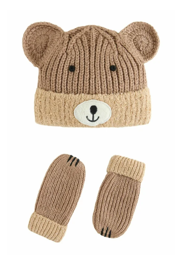 REGULAR FIT 2 PIECE SET  - Mütze - brown bear