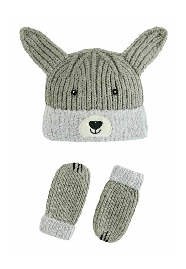REGULAR FIT 2 PIECE SET  - Mütze - grey dog