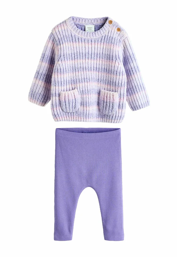REGULAR FIT 2 PIECE  SET - Strickpullover - purple space dye