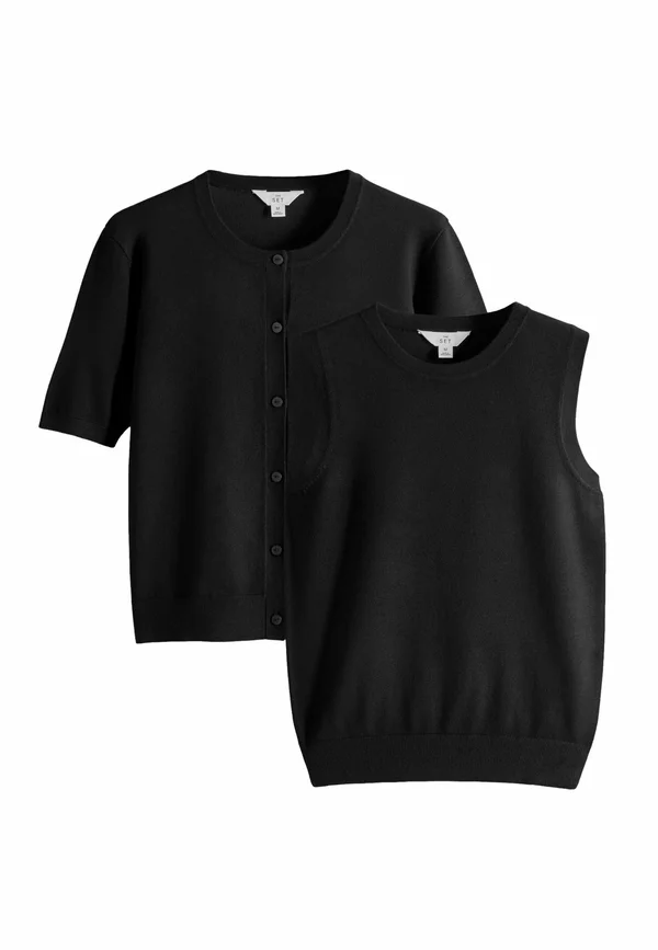 REGULAR FIT - 2 PIECE SET - Weste - black