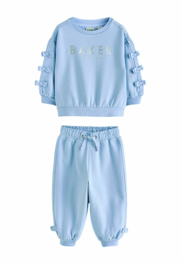 REGULAR FIT - 2 PIECE SIDE BOW DETAIL JOGGERS SET - Trainingsanzug - blue