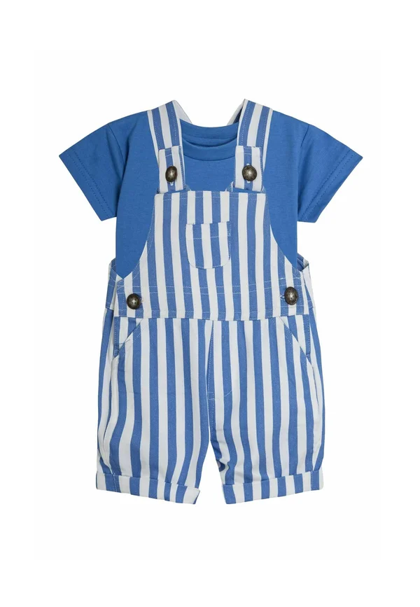 REGULAR FIT - 2-PIECE STRIPE SET. - Latzhose - blue