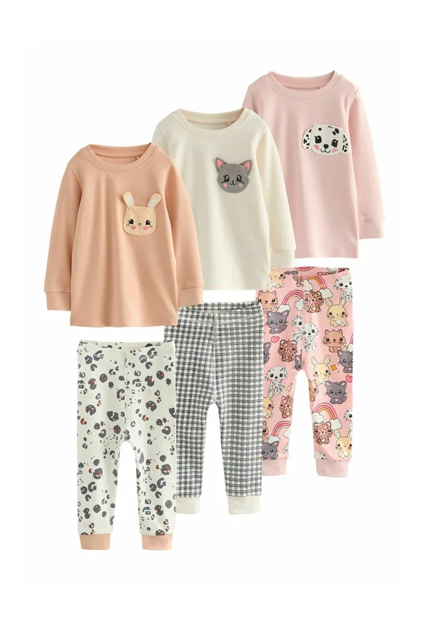 REGULAR FIT - 3 PACK SET - Nachtwäsche Set - pet print