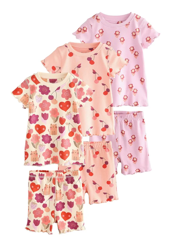 REGULAR FIT  3 PACK SET - Nachtwäsche Set - pink cherry