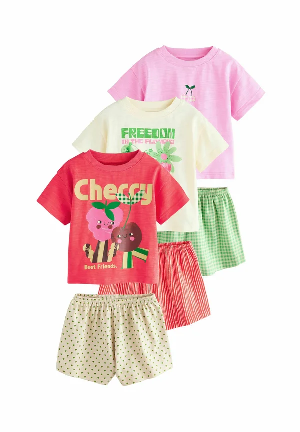 REGULAR FIT - 3 PACK SET - Nachtwäsche Set - red