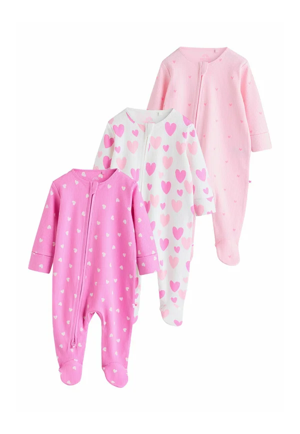 REGULAR FIT - 3 PACK TWO WAY ZIP  - Strampler - pink