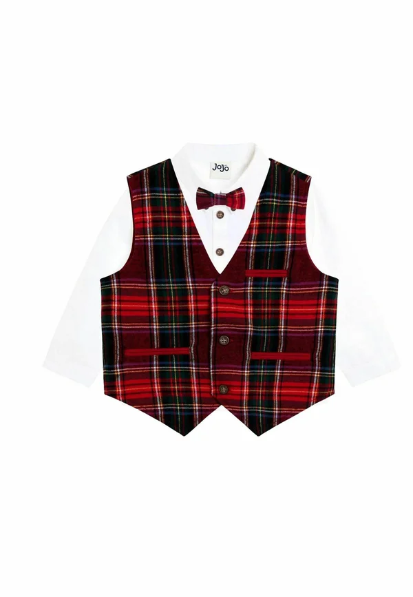 REGULAR FIT - 3-PIECE BOW - Anzugweste - red