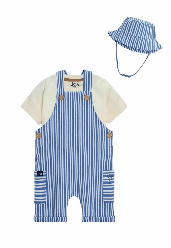 REGULAR FIT - 3-PIECE STRIPE SET - Hut - blue