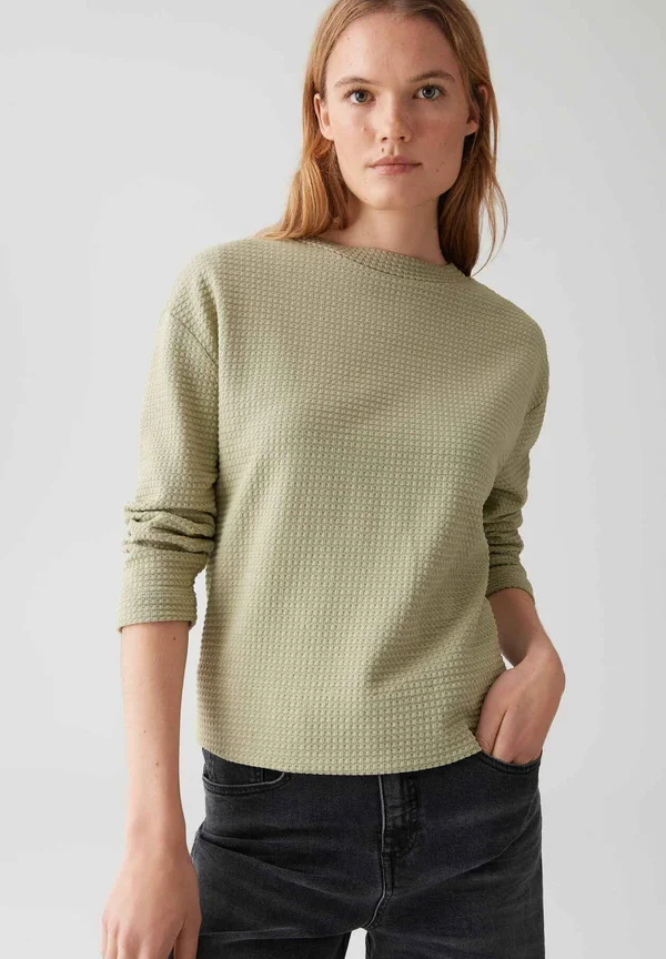 REGULAR FIT 3/4 SLEEVE TWO TONE - Strickpullover - soft matcha