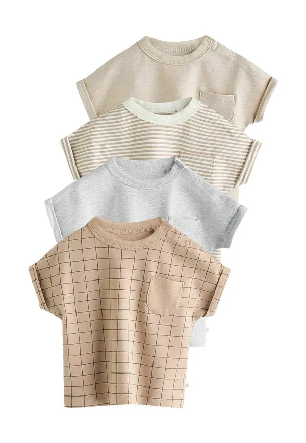 REGULAR FIT  4 PACK  - T-Shirt print - neutral