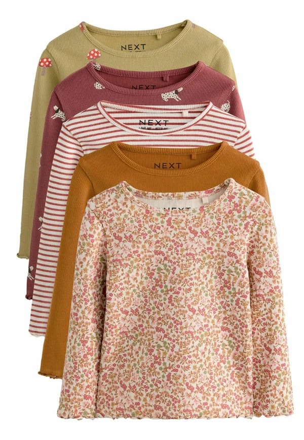 REGULAR FIT - 5 PACK  - Langarmshirt - autumnal orange