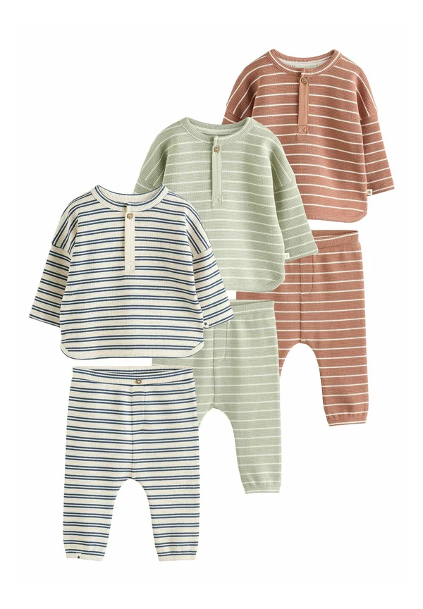 REGULAR FIT 6 PIECE SET - Langarmshirt - mineral stripe