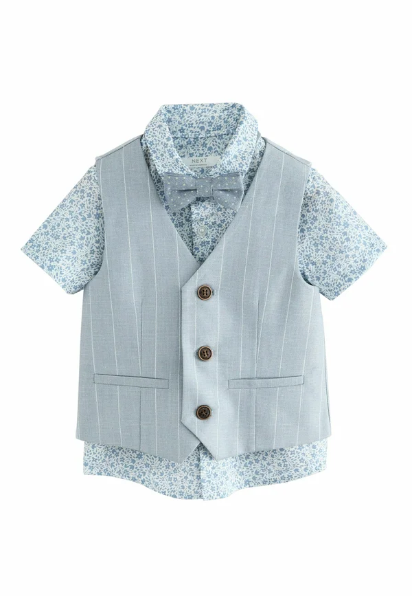 REGULAR FIT - AND BOWTIE SET - Anzugweste - blue pinstripe