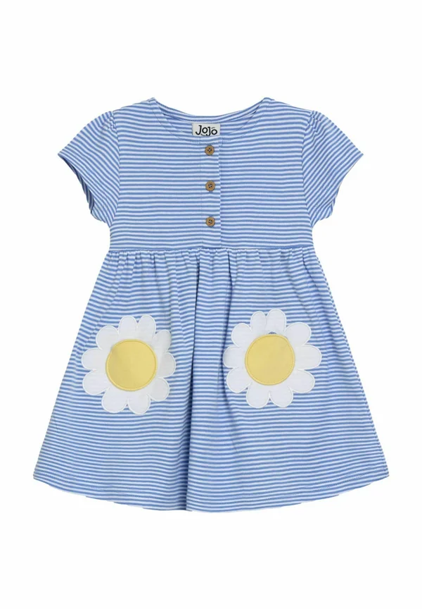 REGULAR FIT - APPLIQUÉ BUTTON FRONT - Jerseykleid - blue daisy pocket